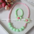 Sun Flower Acrylic Beads Bubblegum