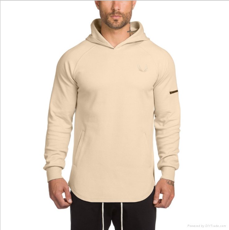 sports breathable and good absorption casual long sleeve hooded men's hoodie