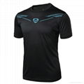 Customised running quick dry sports short sleeve footbale men's t shirts 2