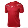 Customised running quick dry sports short sleeve footbale men's t shirts 3