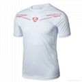 Customised running quick dry sports short sleeve footbale men's t shirts 4