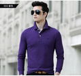 long sleeve body fit business casual fationable good quiality polo t shirts 2