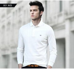 long sleeve body fit business casual fationable good quiality polo t shirts