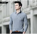 long sleeve body fit business casual fationable good quiality polo t shirts 3