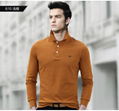 long sleeve body fit business casual fationable good quiality polo t shirts 4