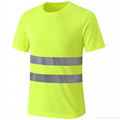 o neck short sleeve safety T shirtshigh