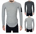 New style OEM brand high quality cotton pure color body fit o neck  soft t shirt 1