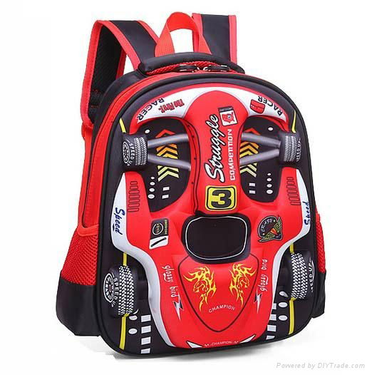 16 inch 3D EVA backpack School bag  Cool car shape boy school bag from factory  4