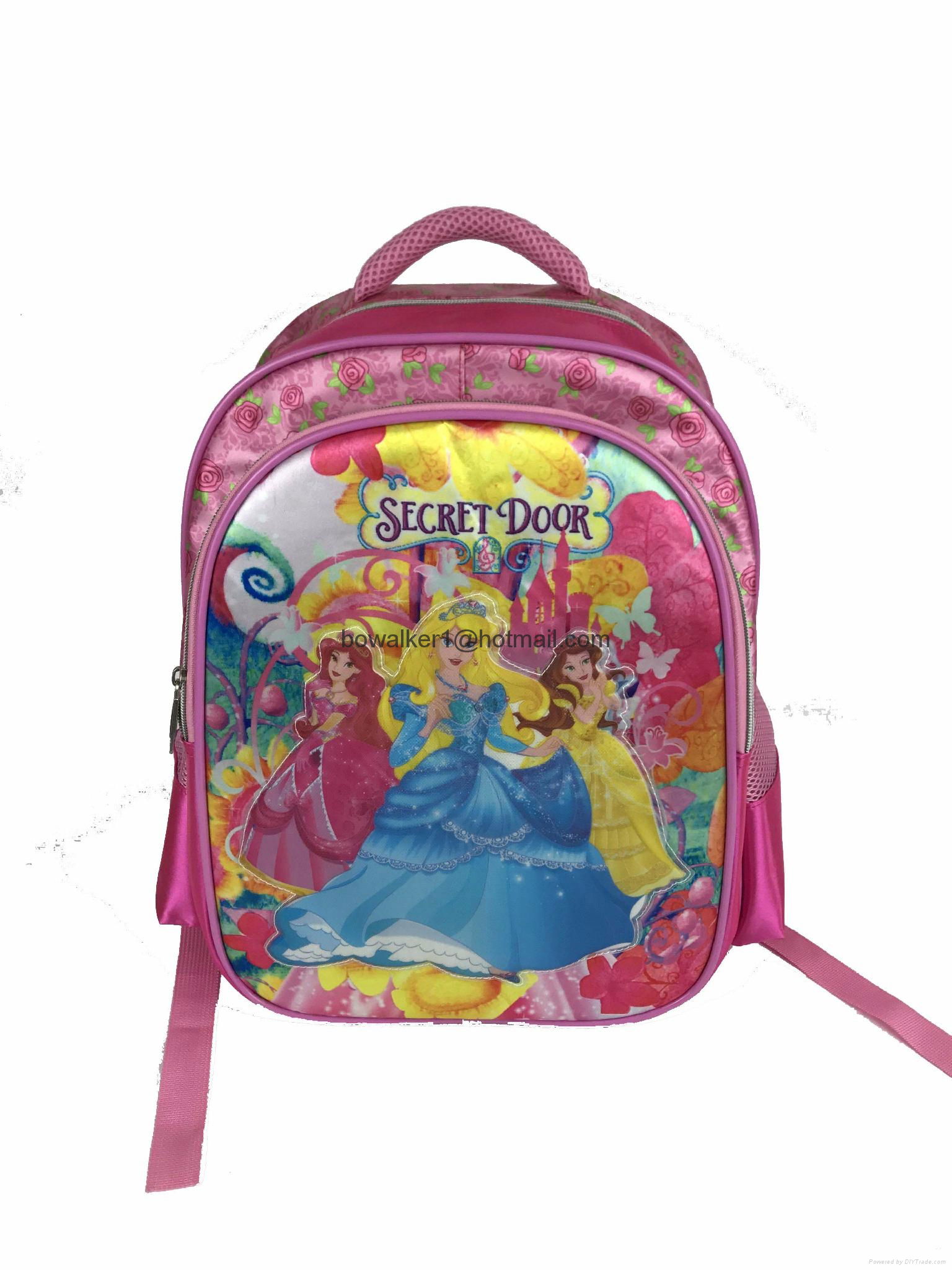 boy and girl cool school bag,school backpack, children's bookbag, satin material 2