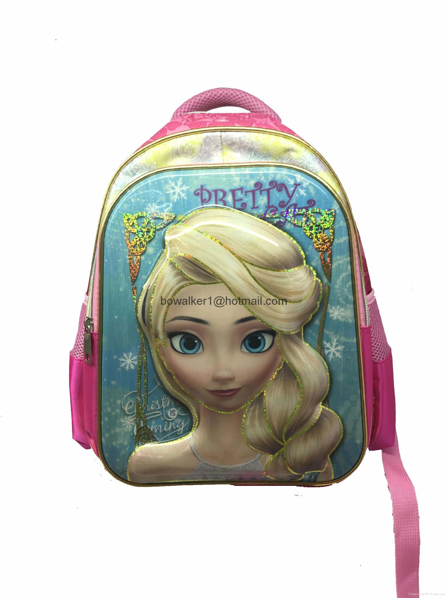 boy and girl cool school bag,school backpack, children's bookbag, satin material 3