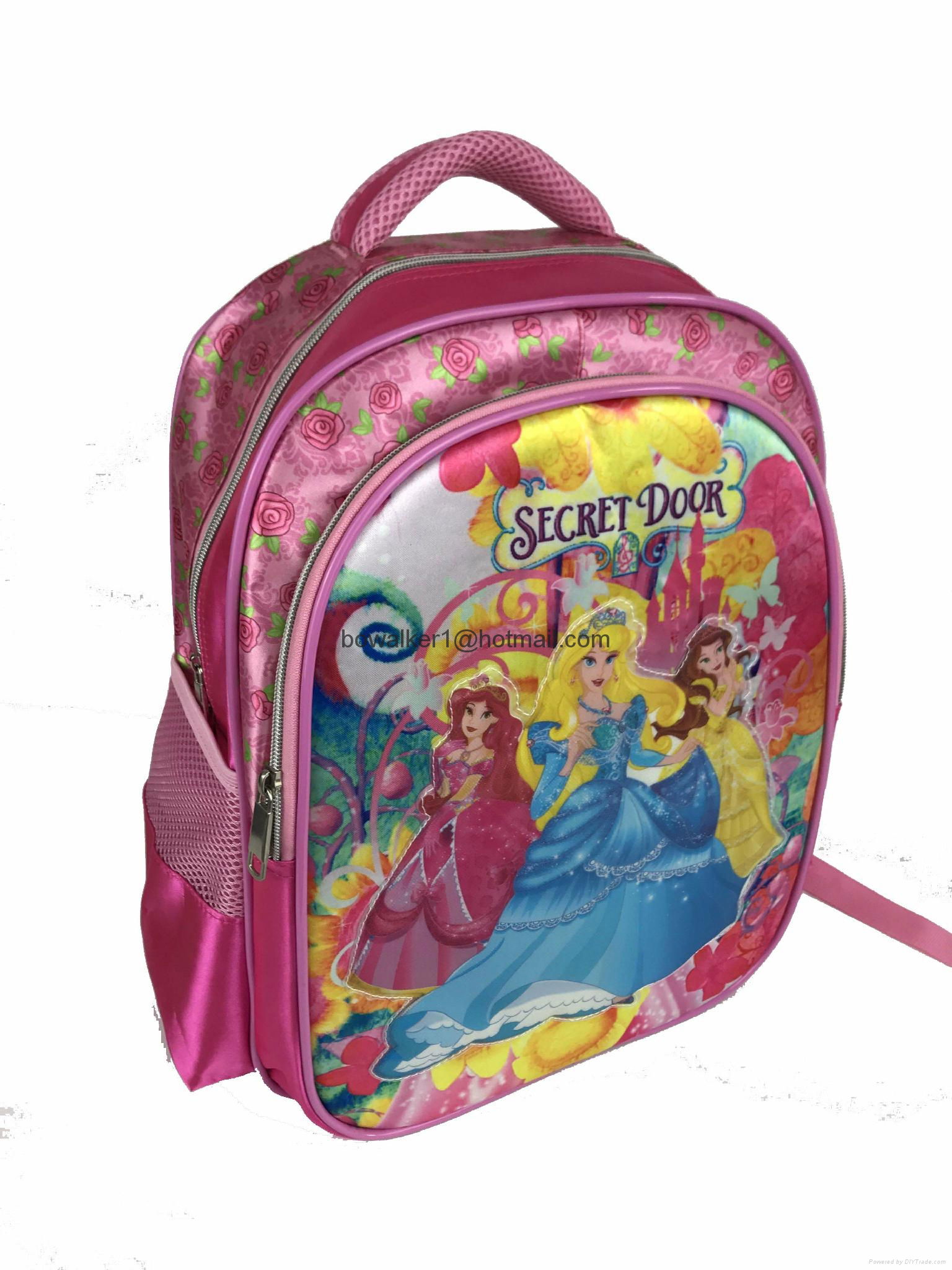 boy and girl cool school bag,school backpack, children's bookbag, satin material 4