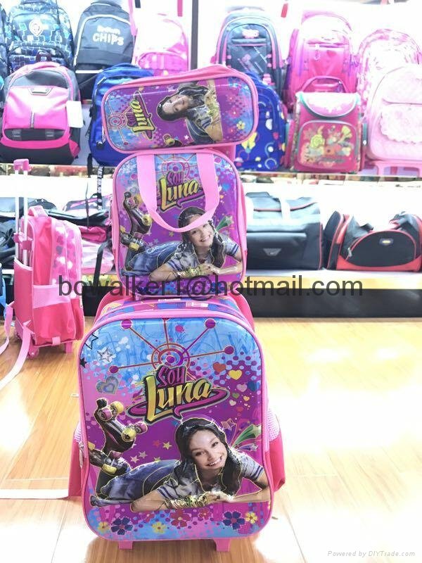 3-in-1 trolley wheeled school bag set with lunch box and pencil case 3