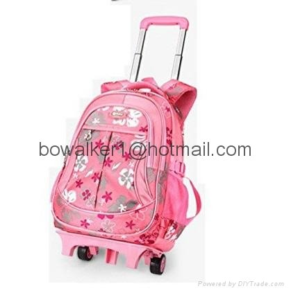 Trolley School Bag Wheeled Trolley Backpack Bag Kids Bookbag with Wheels