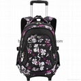 Trolley School Bag Wheeled Trolley Backpack Bag Kids Bookbag with Wheels 4