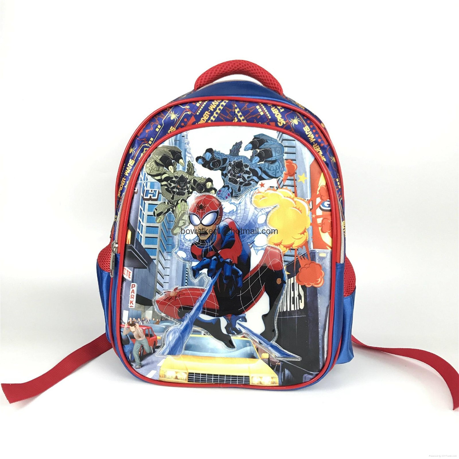 15 inch school bag school backpack children bookbag satin material 4