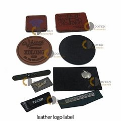 Custom jeans leather logo patch embossing stamp label