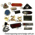 Custom 3d metal embossed brand logo stamp pins