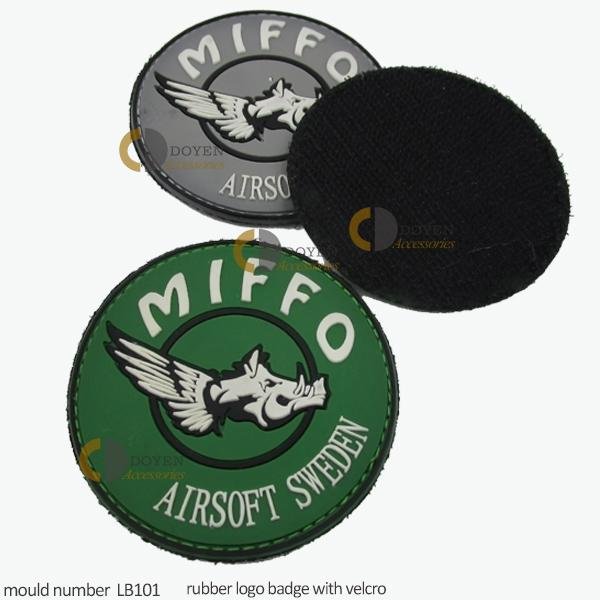 Army hat 3d rubber velcro patch 2