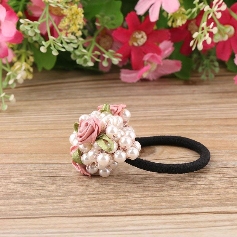 Fashion Girls hair accessories rustic small fresh flower beaded 5