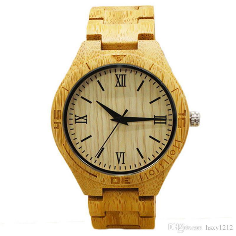 The New Men Wooden Watch Leisure Guartz Watch Trend Bamboo