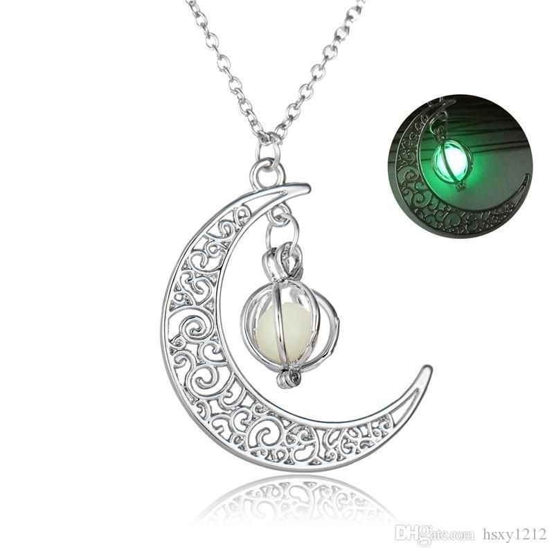 Noctilucence Necklace 4 Color Luminous Peal Moon Pumpkin 