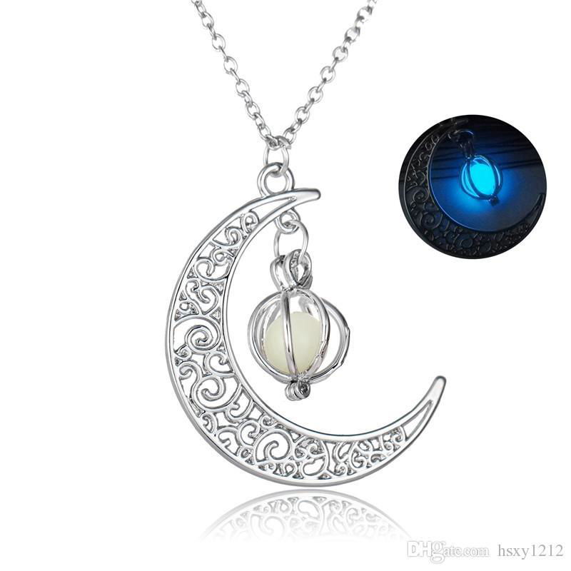 Noctilucence Necklace 4 Color Luminous Peal Moon Pumpkin  3