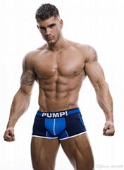 3 pcs/lot BSHETR Brand Boxer PUMP Mesh U Pouch Sexy Men Underwear