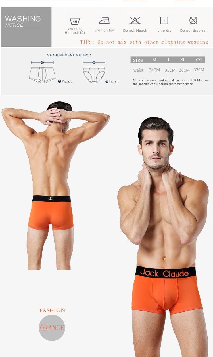 2017 gay sexy Mens Breathable Ice silk Regenerated fiber Underwear 4