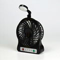 Portable table lamp rechargeable mini fans with LED Lights 2