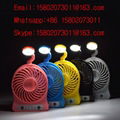 Portable table lamp rechargeable mini fans with LED Lights