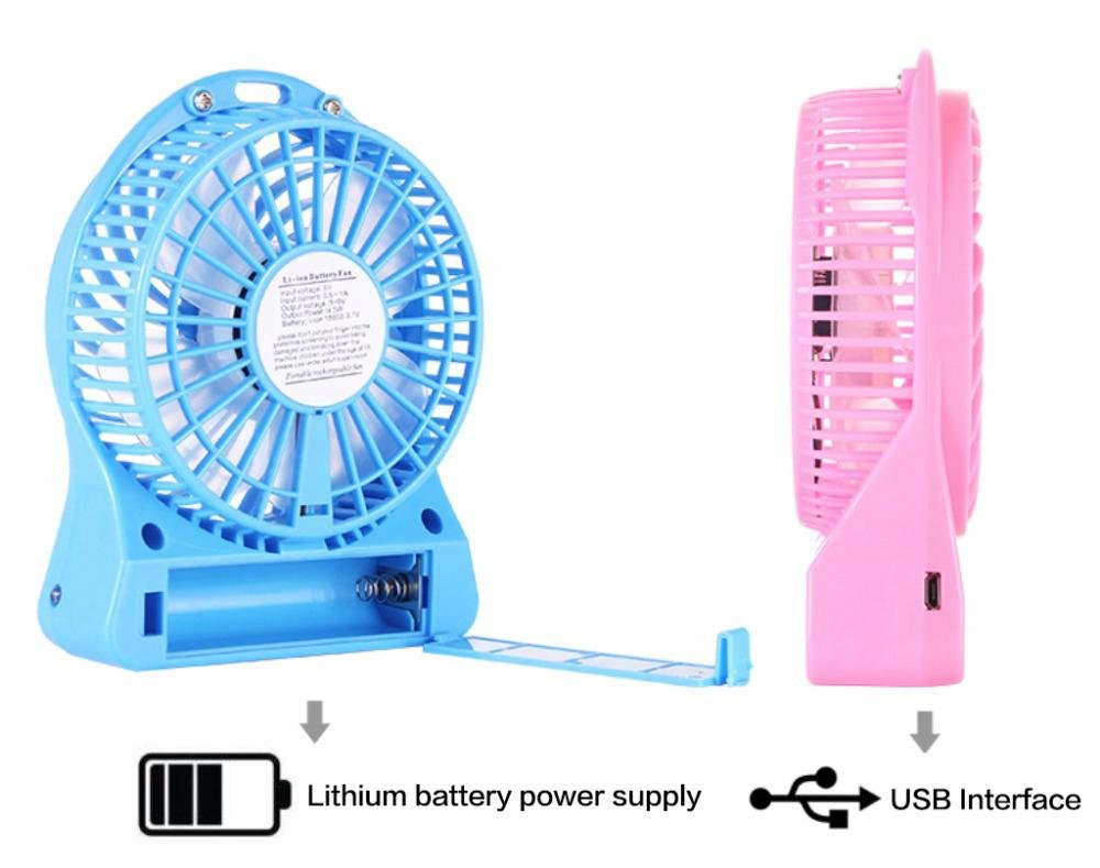 Hot selling portable air cooler mini USB fan rechargeable 4