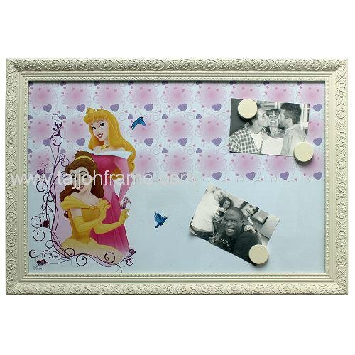 Classic Plaster Linear Note Board Wooden Photo Frame