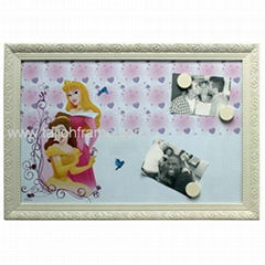Classic Plaster Linear Note Board Wooden Photo Frame