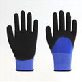 Polyester Liner Foam Latex Coating Working Gloves 5