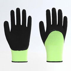 Polyester Liner Foam Latex Coating Working Gloves