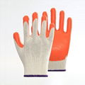 Cotton Liner Latex Coating Safety Working Gloves 4