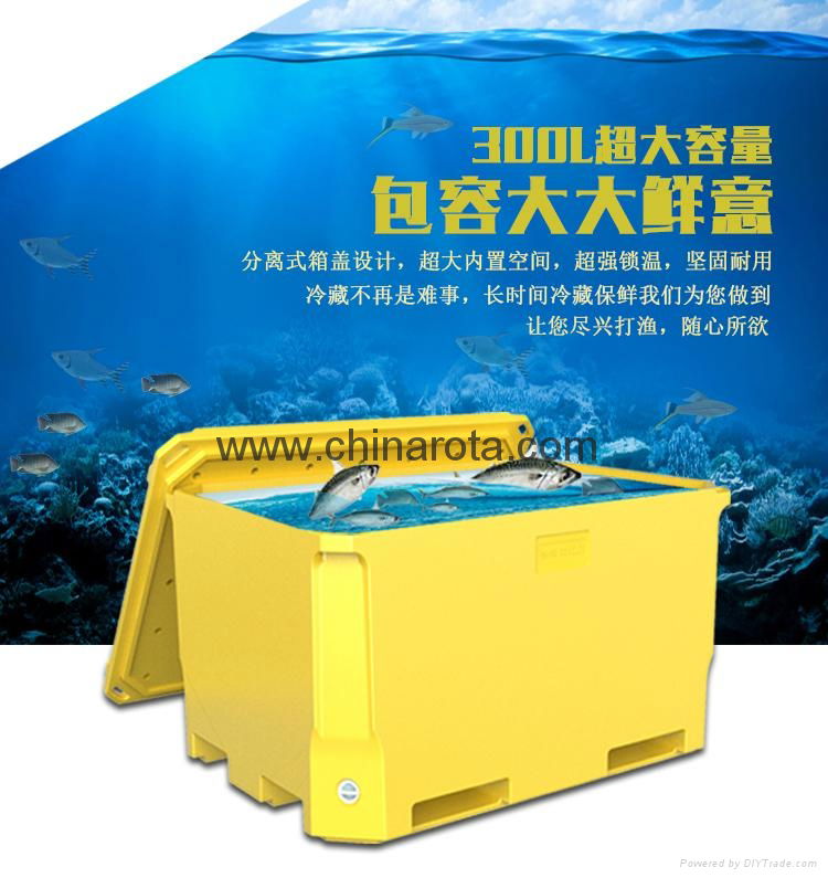 Rotomold plastic insulated box and fish bin insulated fish tubs insulated totes 5