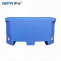 450L Rotomold Plastic Container for fish and food process Insulated Bins 1