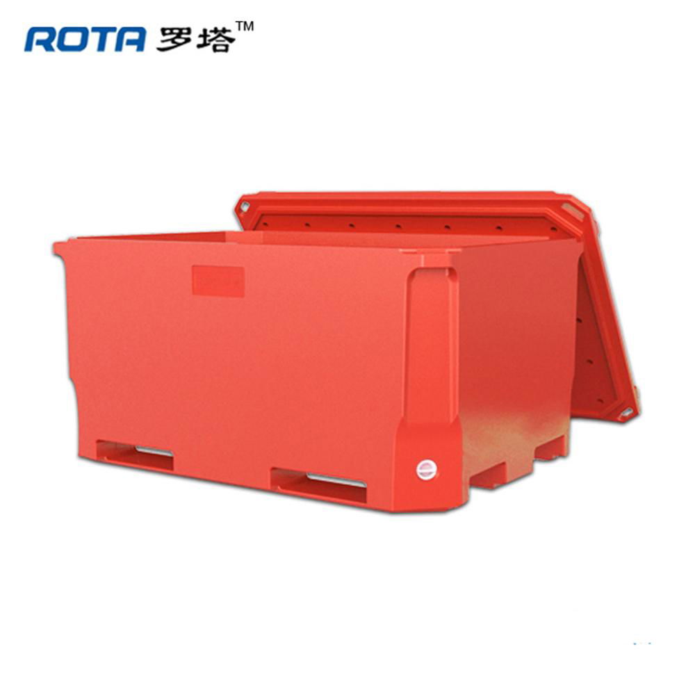 1000L Rotomold Plastic Container for storage and transport fish and food 1