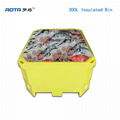 300L ROTA insulated boxes insulated fish bin rotomold insulated plastic containe 1