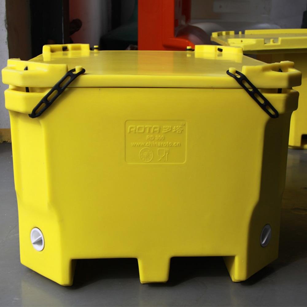 300L ROTA insulated boxes insulated fish bin rotomold insulated plastic containe 4