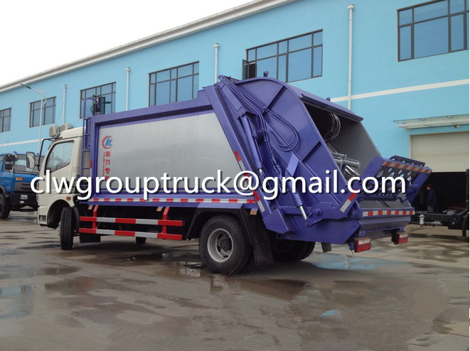 DFAC Duolika 6CBM Container Garbage Compactor Truck 3