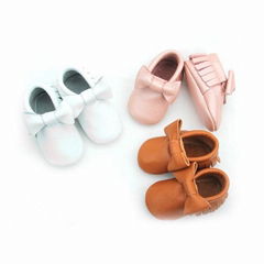 Brown Leather Moccasins Wholesale Cute Baby Shoes