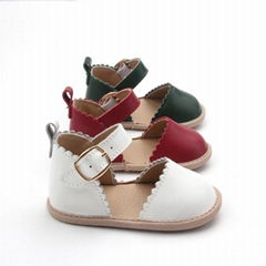 Christmas Leather Red Baby Shoes Girls