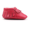 Leather Moccasins Soft Red Baby Shoes 5