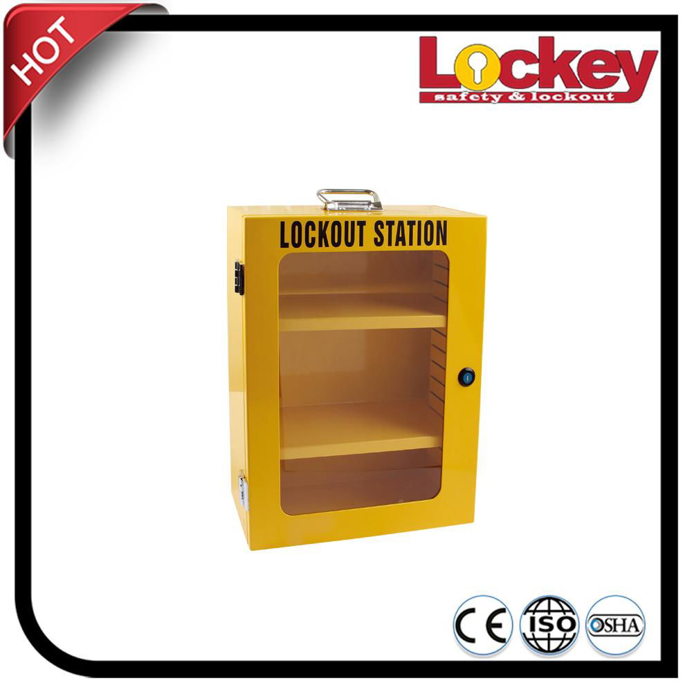 Yellow Steel Combination Safety Group Lockout Tagout Box 5