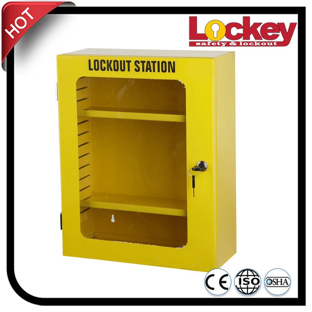 Yellow Steel Combination Safety Group Lockout Tagout Box 3