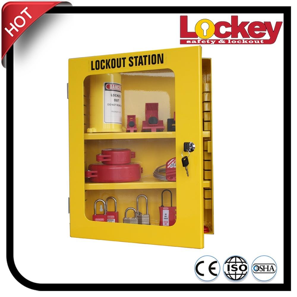 Yellow Steel Combination Safety Group Lockout Tagout Box 2