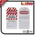 Plastic Safety PVC Warning Lockout Tagout Tag