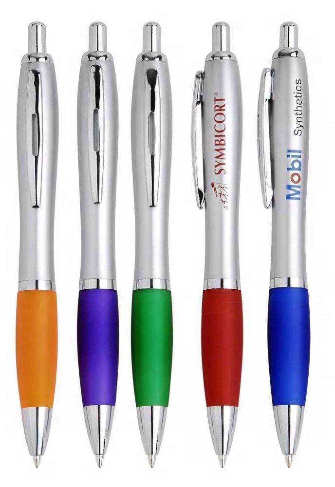 Silver Cabaret Promotional Plastic Pens